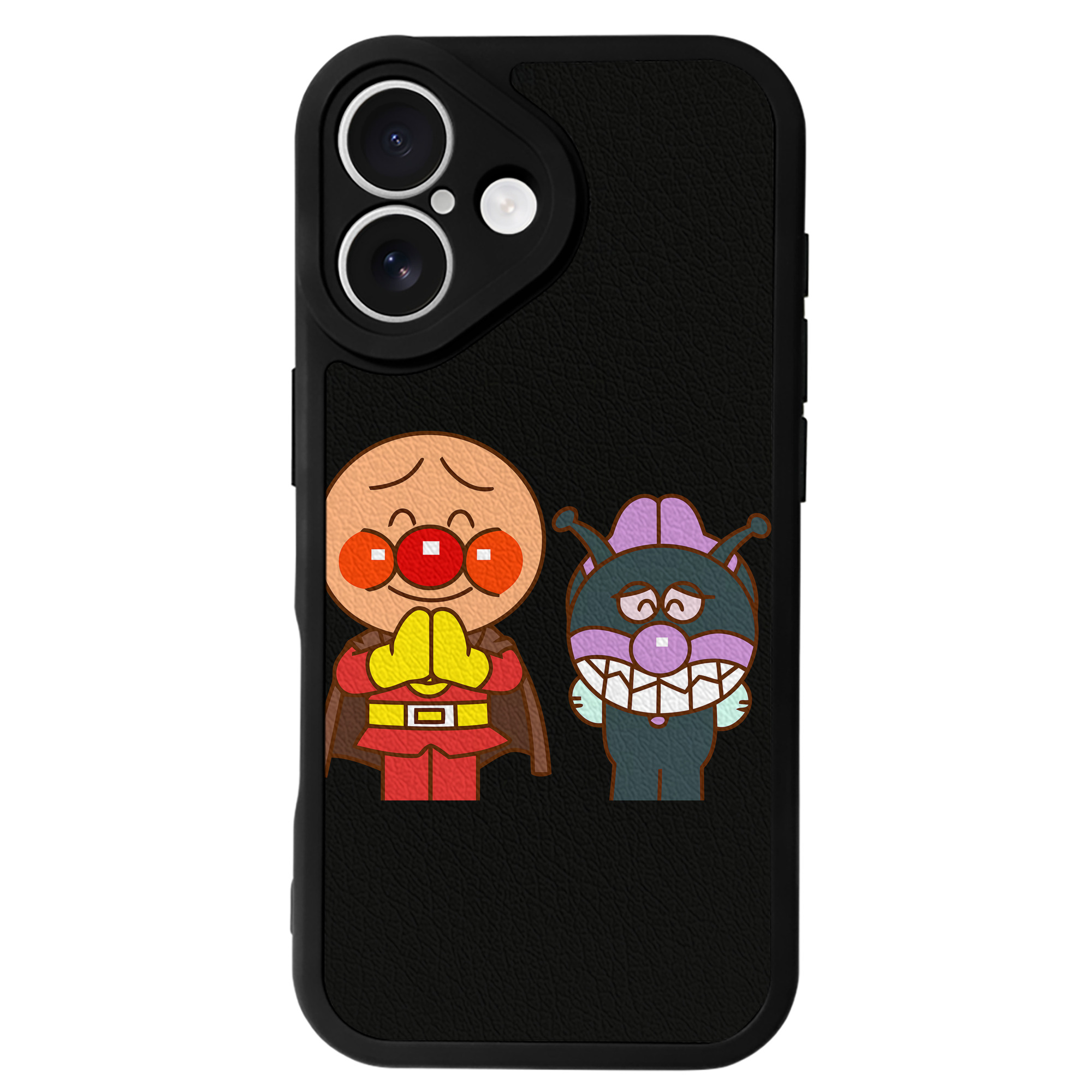（画像用） アンパンマン Anpanman 【iPhone 16シリーズ対応】シリコンスマホケース（レザー調） 材質：シリコン